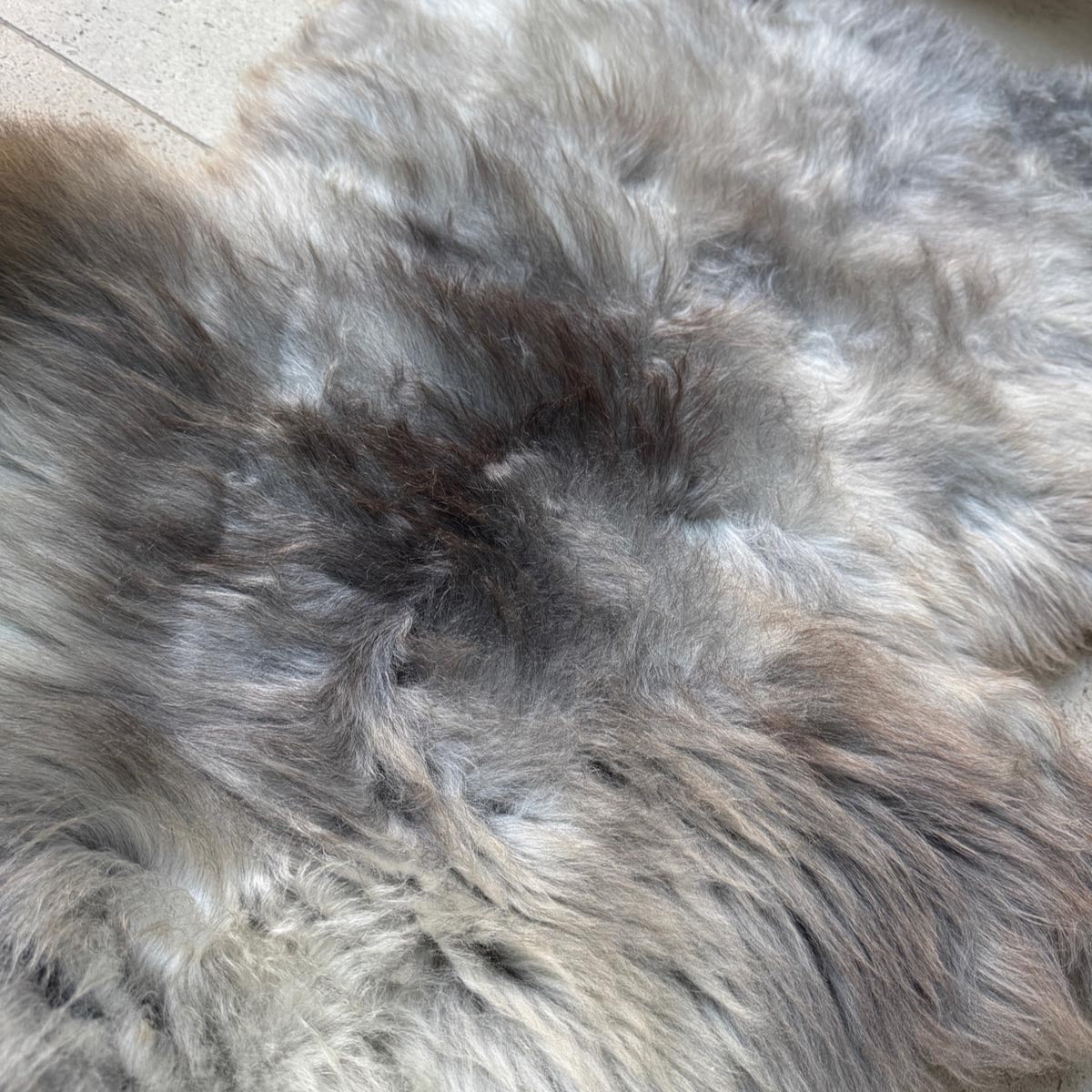 Large Rare Breed British Sheepskin – Frosted Steel Mist