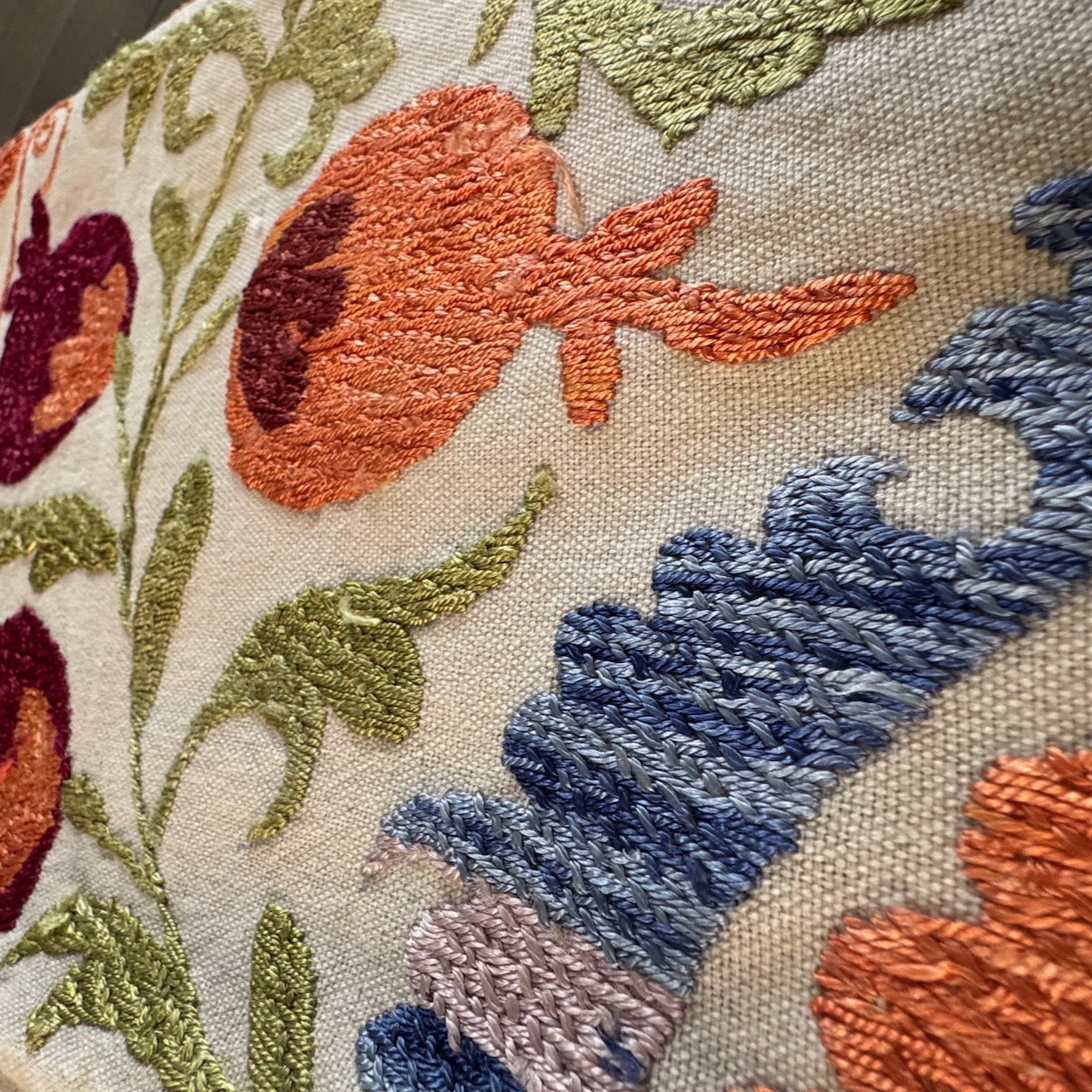 Ouzbeki Suzani Mur textile brodé à la main suspendu | Décoration intérieure | Coureur | 100 cm x 100 cm SUZ220518017