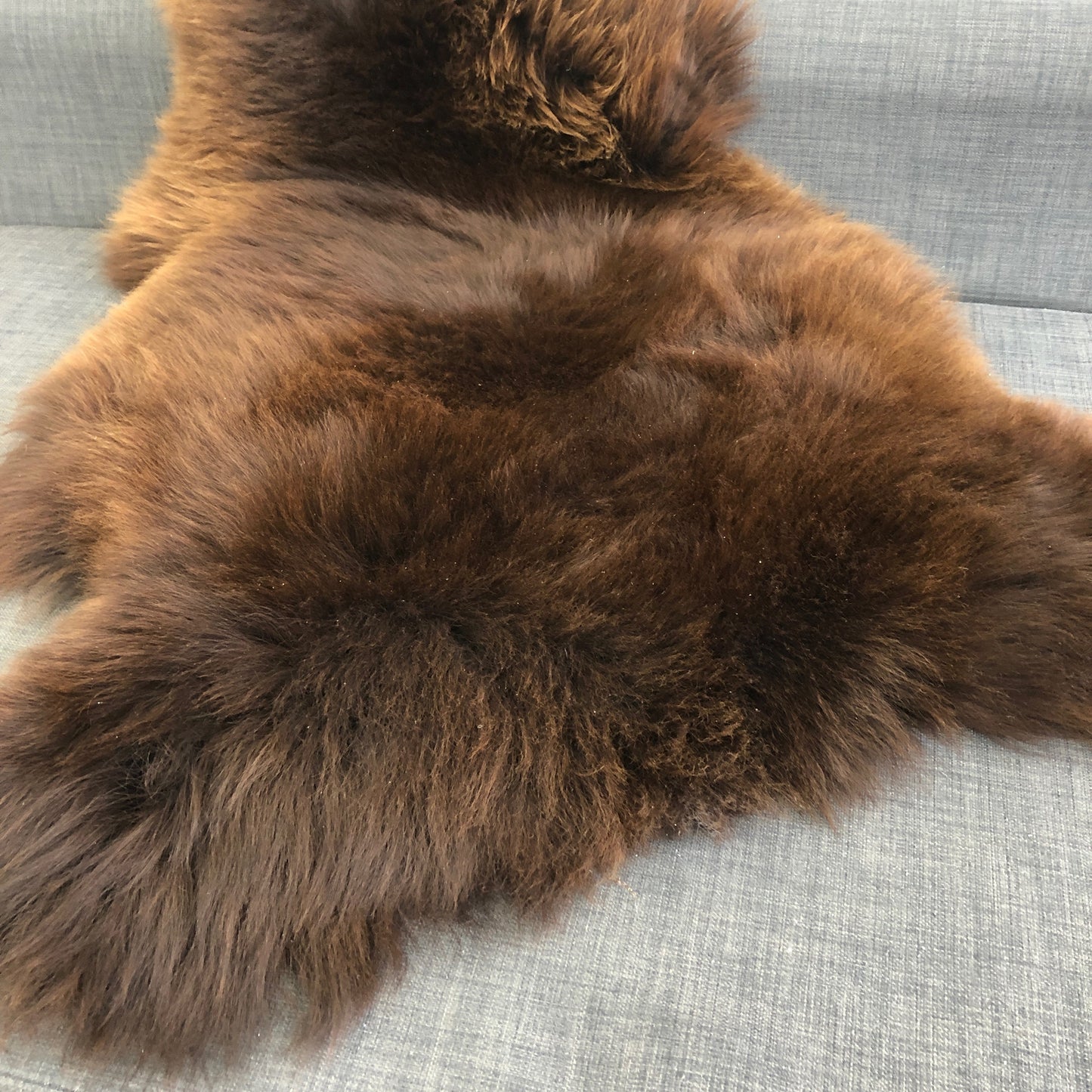 Natural British Brown Sheepskin Rug Sheep Skin Throw English Hygge Nordic Decor - Wildash London