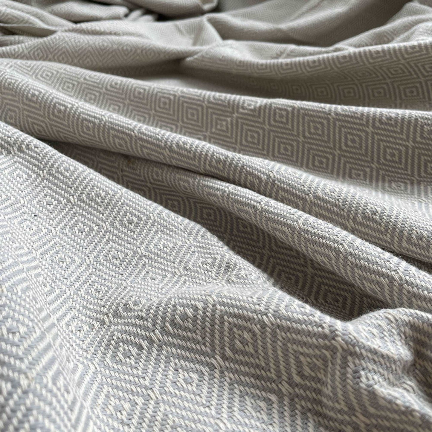 Alicia King Size Bed Throw XL | Soft Grey - Wildash London