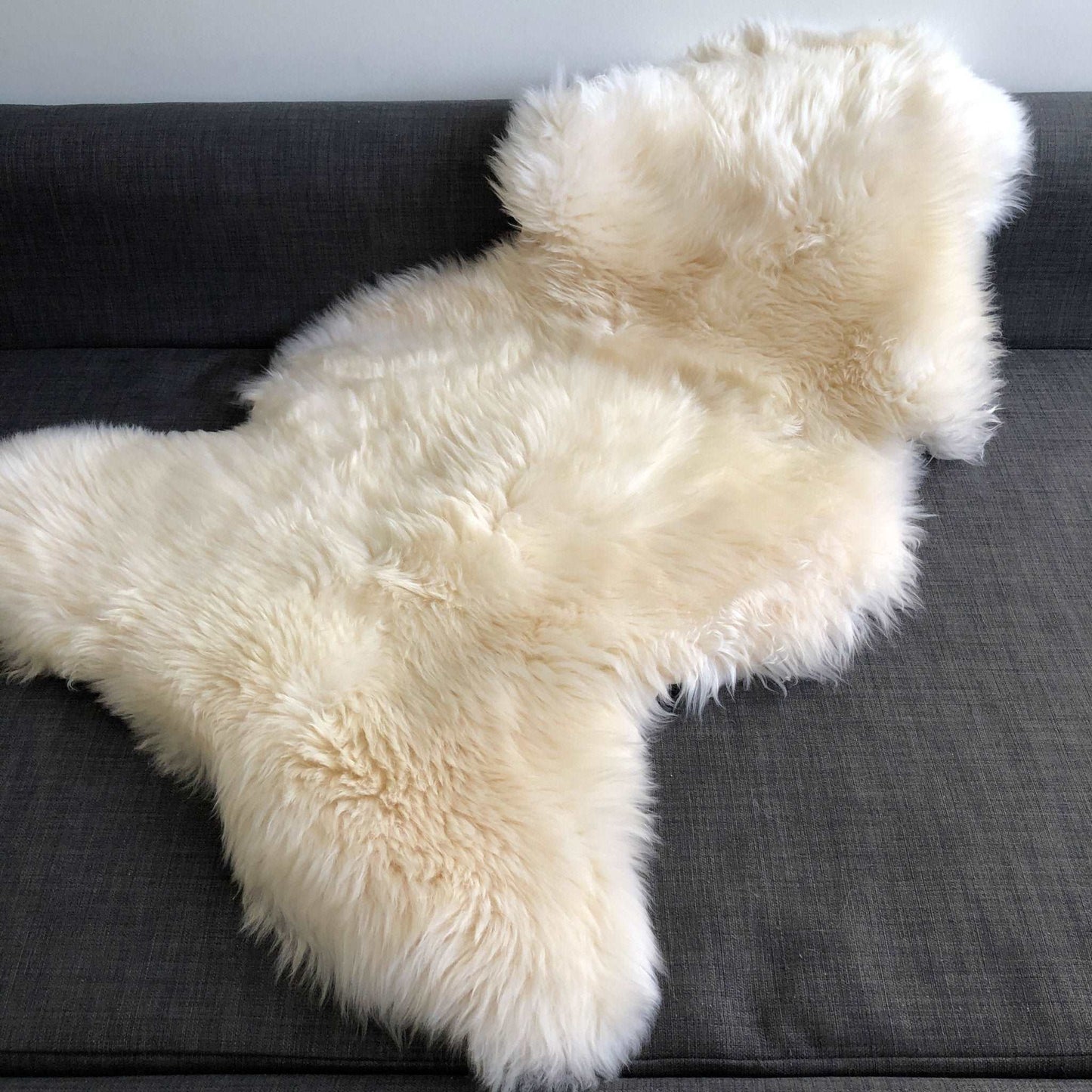 British White Sheepskin Rug 100% Natural & Sustainable | Extra Large - Wildash London