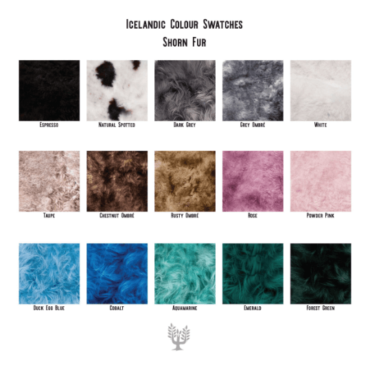 Cubist Pouffe Icelandic Shorn Sheepskin, Sheepskin Pouffe, Footstool - Wildash London