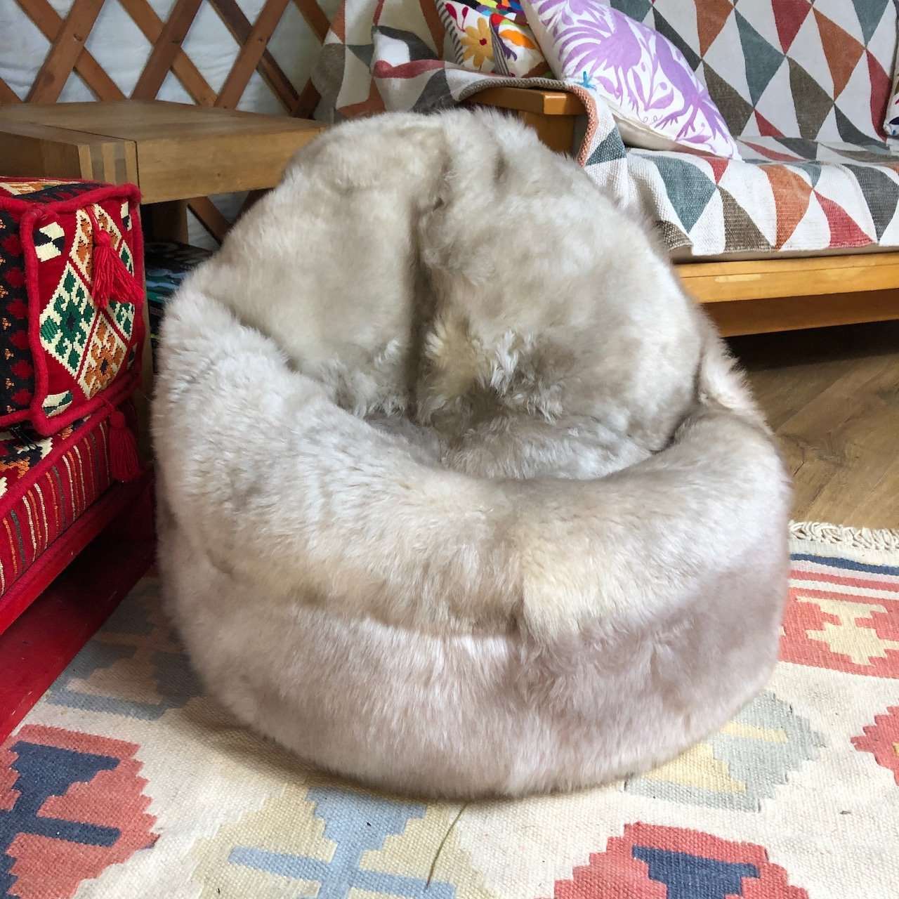 Macedonian Soft Sheepskin Beanbag Chair Bean Bag Sheep Skin