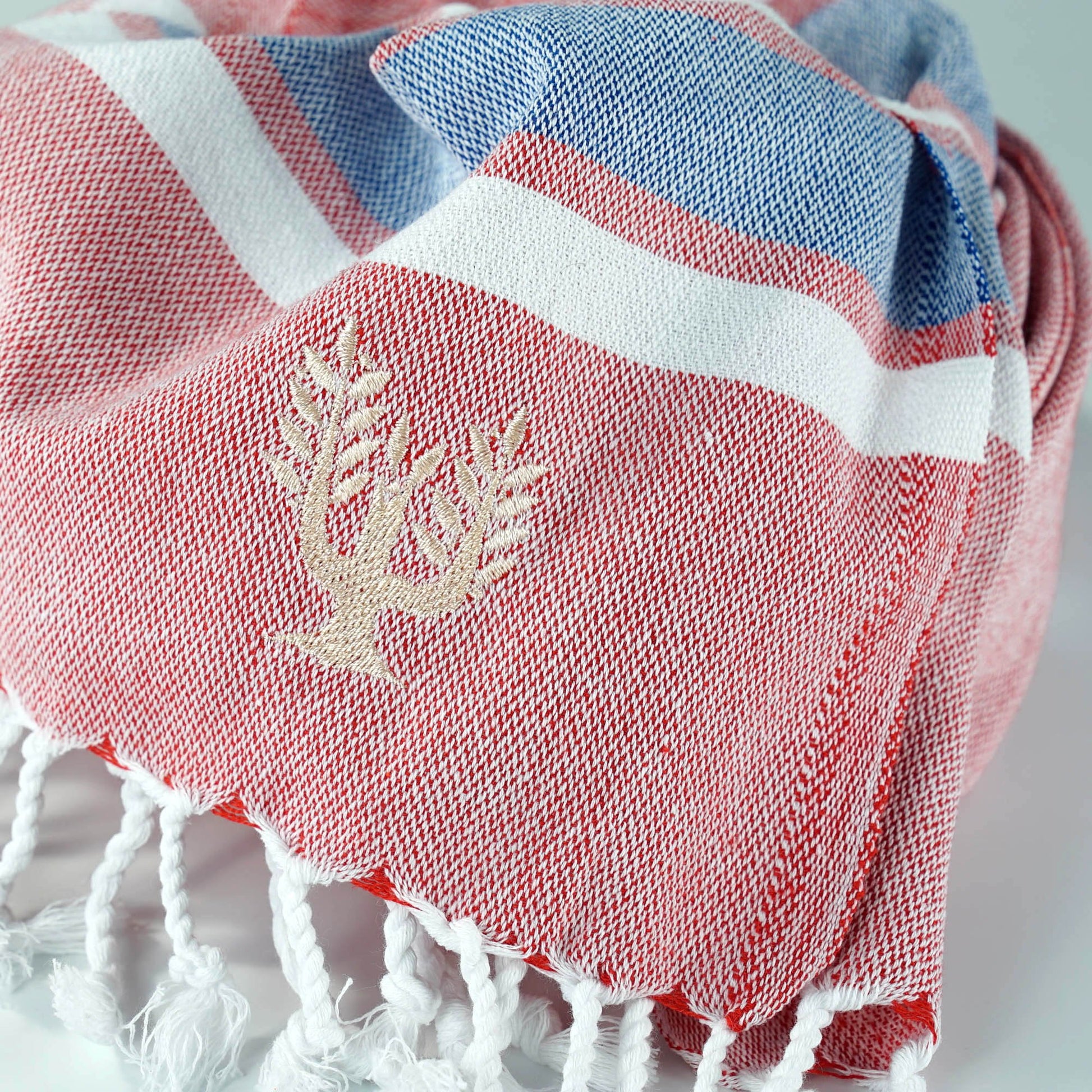 Hampton Hammam Towel | Red, White & Blue | Wildash London - Wildash London