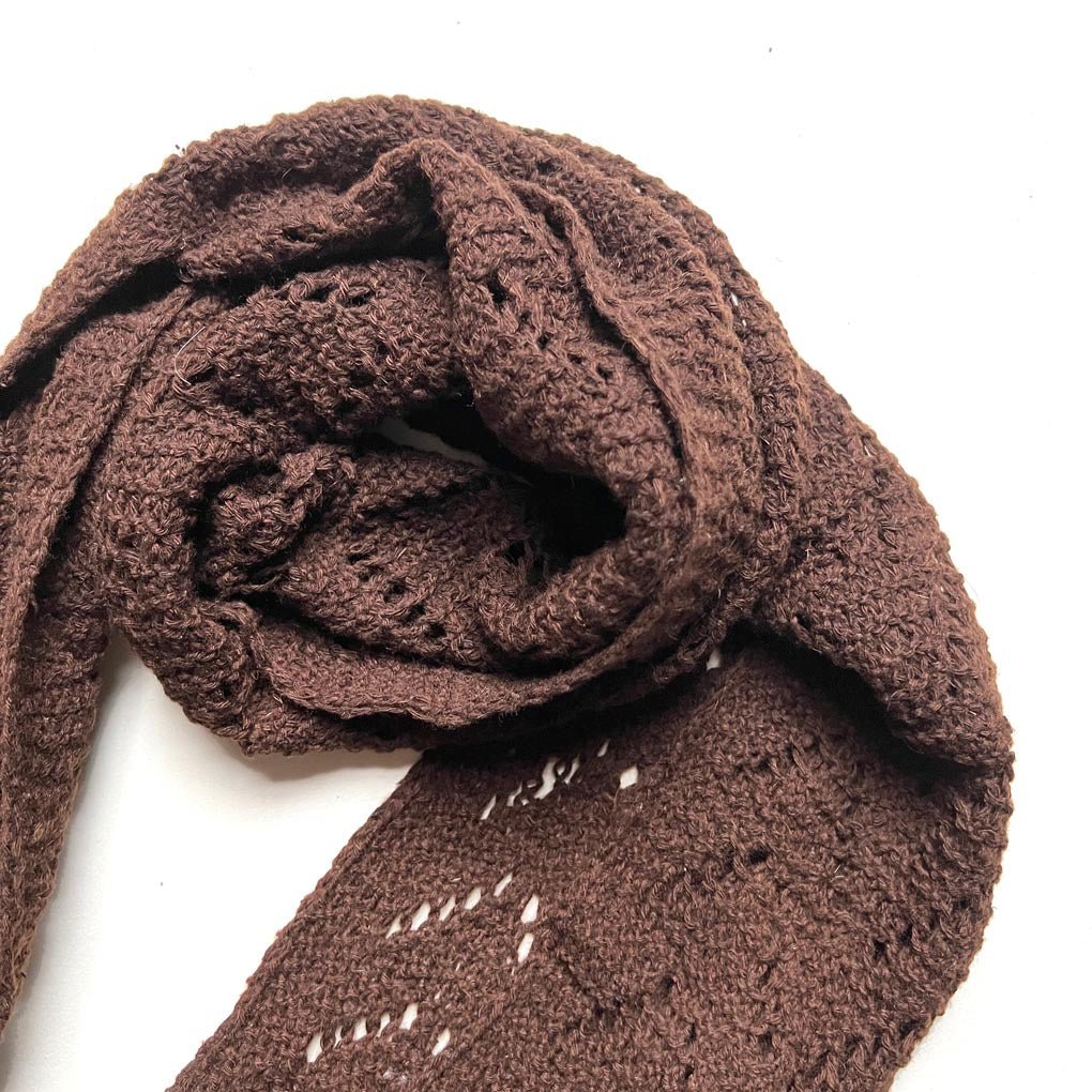Hand-knitted Cashmere Scarf & Hat Set | Chocolate Brown - Wildash London