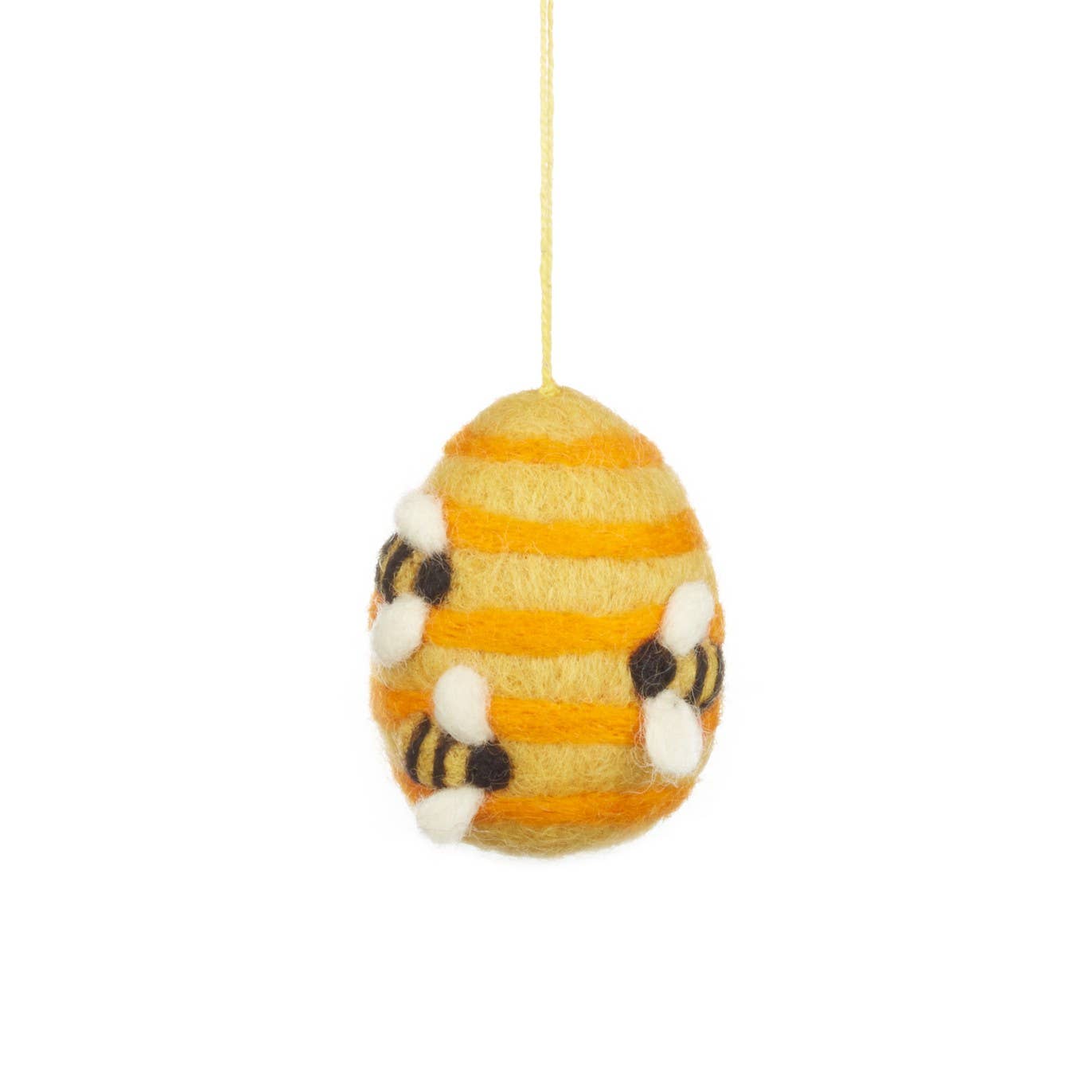 Handmade Hanging Busy Beehive Felt Biodegradable Decoration - Wildash London