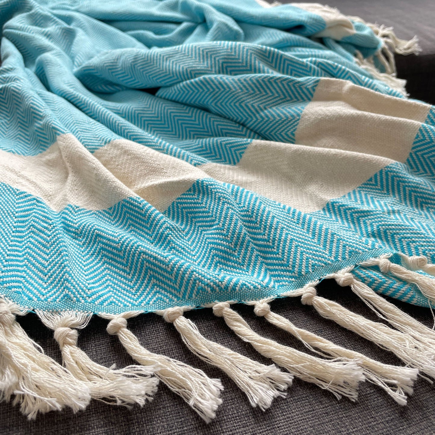 Harrington Bed Throw XL 200cm x 240cm | Teal - Wildash London