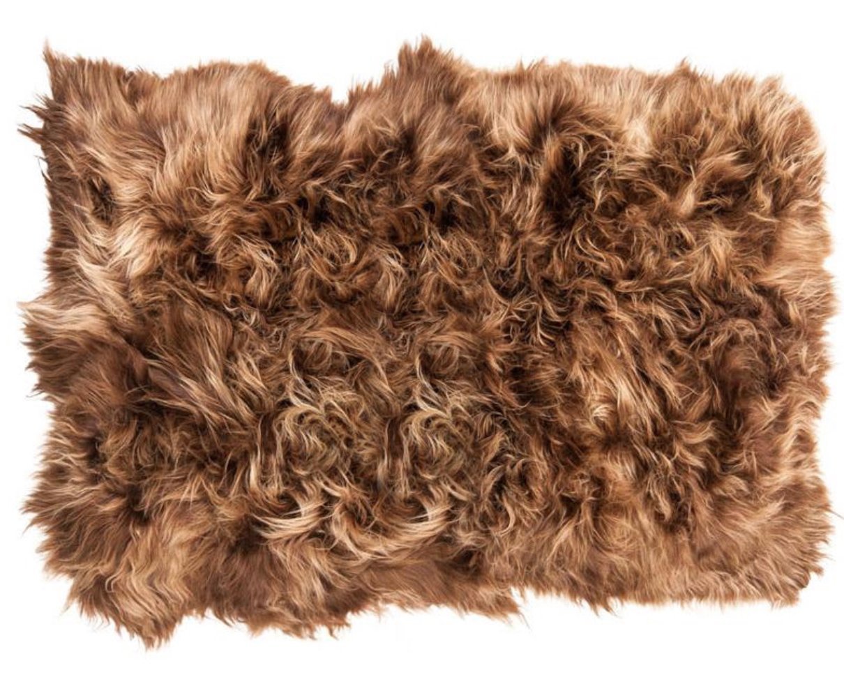 Icelandic Sheepskin Long Fur Rug Russet Rich Brown 100% Sheep Skin Throw ALL SIZES available Double, Triple, Quad, Penta, Sexto, Octo - Wildash London