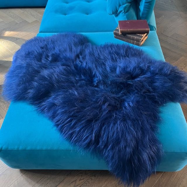 Icelandic Sheepskin Navy Blue - Medium - Wildash London