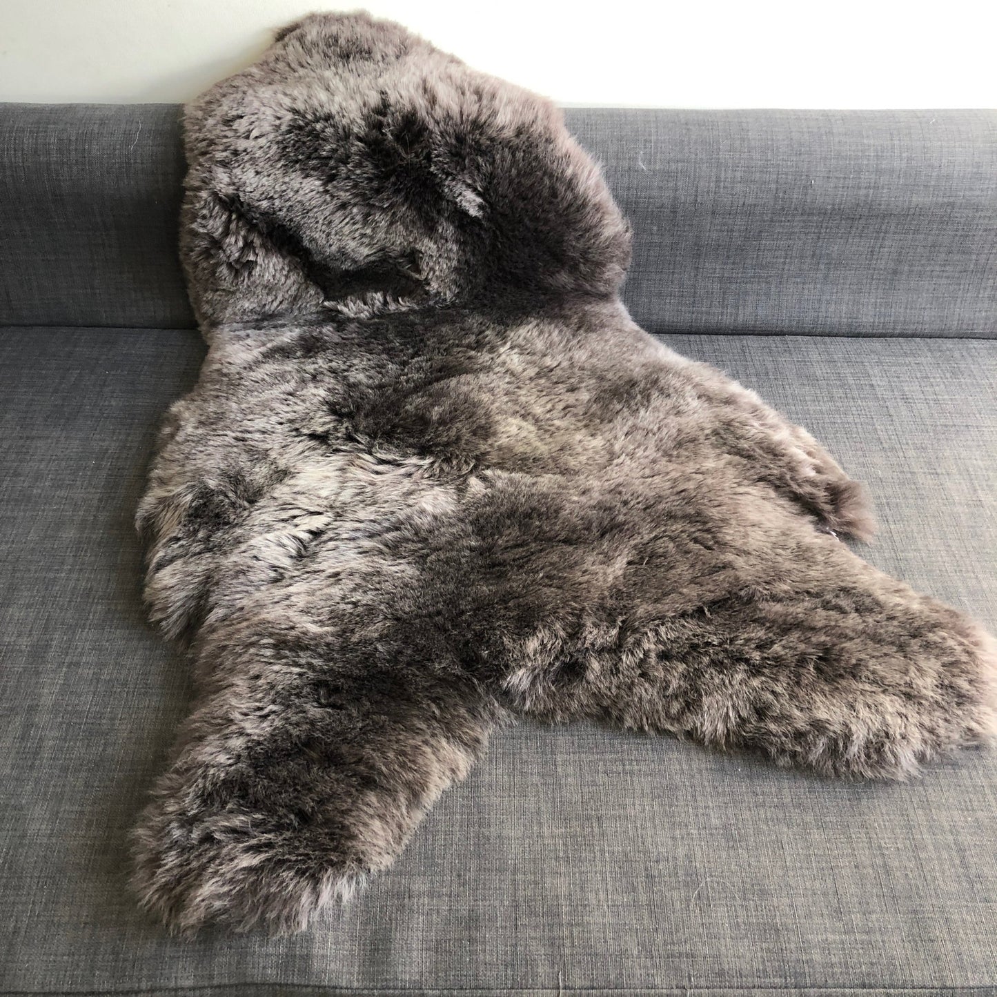 Icelandic Sheepskin Rug Warm Grey Shorn 50mm Fleece - Wildash London