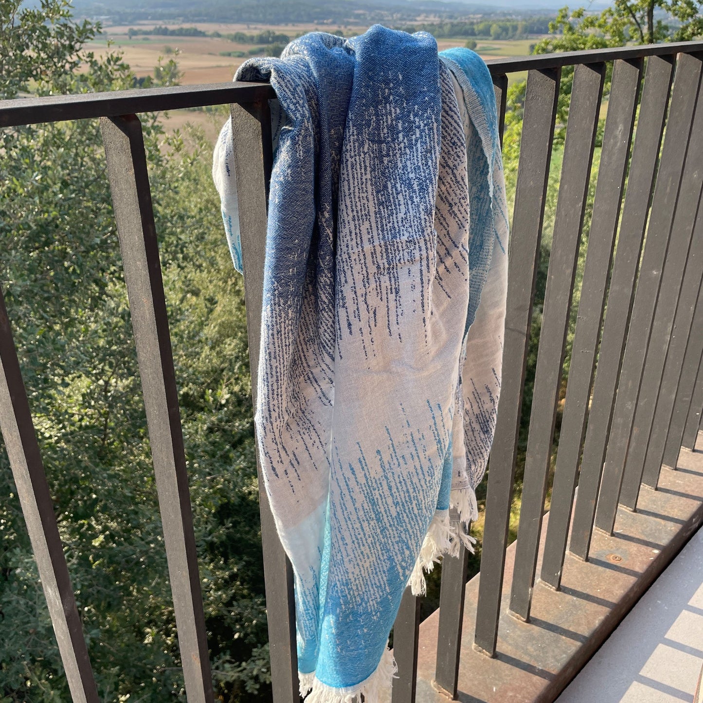Intaglio Blues Hammam Towel - Wildash London