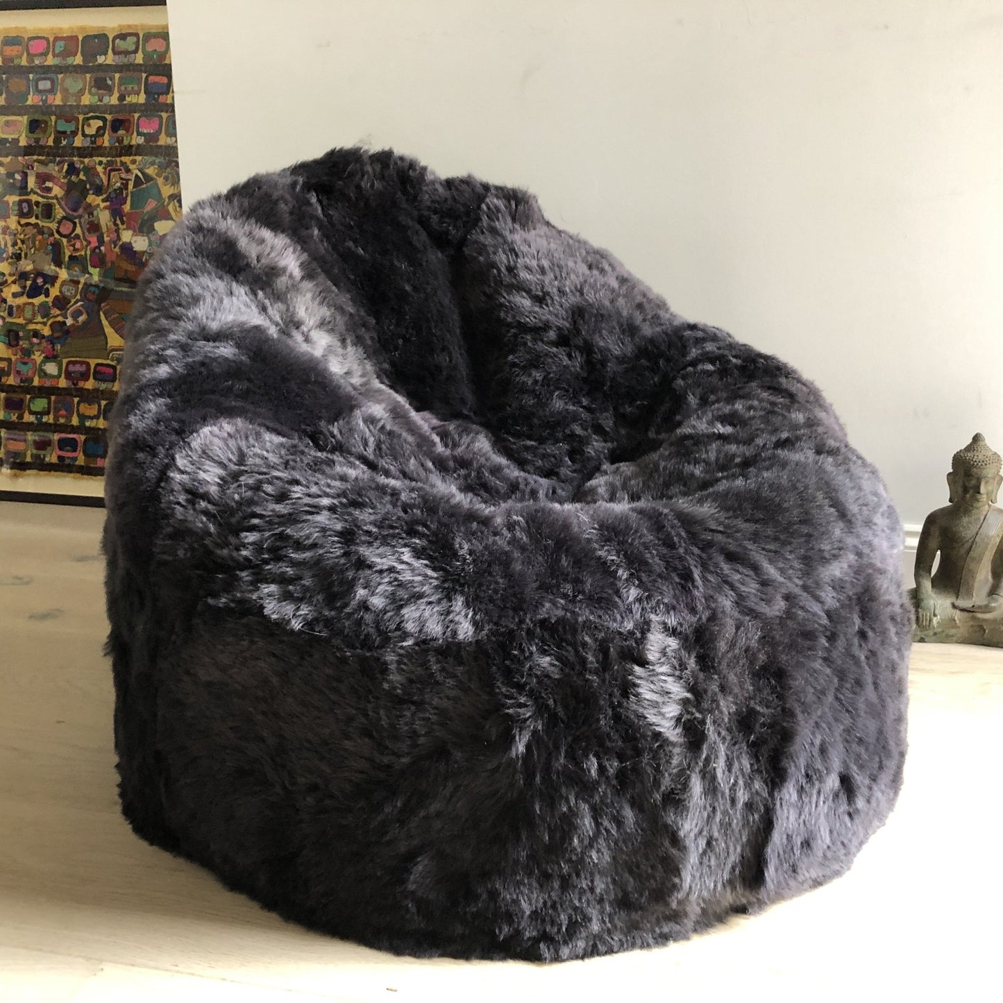 Sheepskin Beanbag Chair 100% Natural Icelandic Shorn 50mm Bean Bag ALL COLOURS - Wildash London