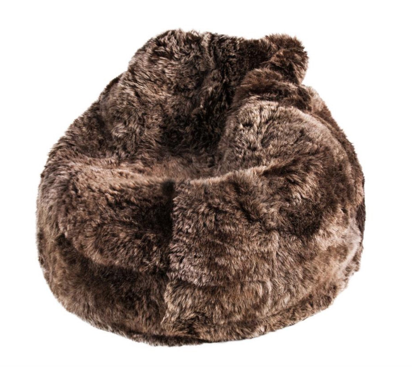 Sheepskin Beanbag Chair Icelandic Shorn Chestnut Sheepskin Bean Bag, Sheep Skin Brown - Wildash London
