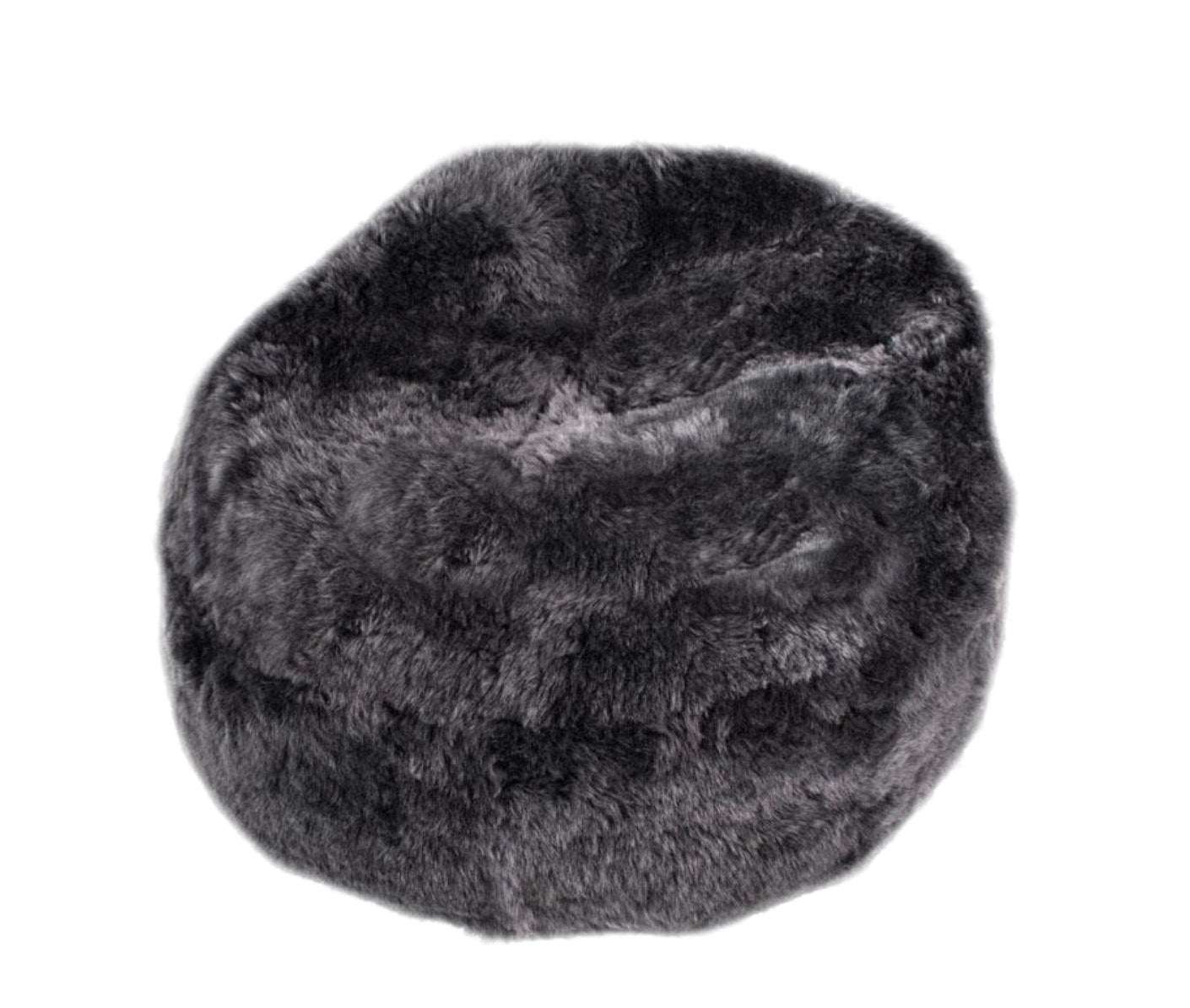 Sheepskin Beanbag Chair Icelandic Shorn Graphite Sheepskin Bean Bag, Sheep Skin Grey - Wildash London