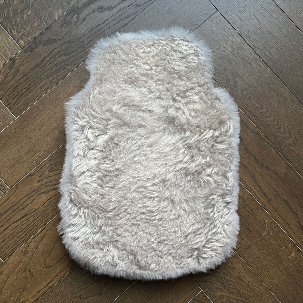 Sheepskin Hot Water Bottle, Hottie, Icelandic Dove Grey Shorn - Wildash London