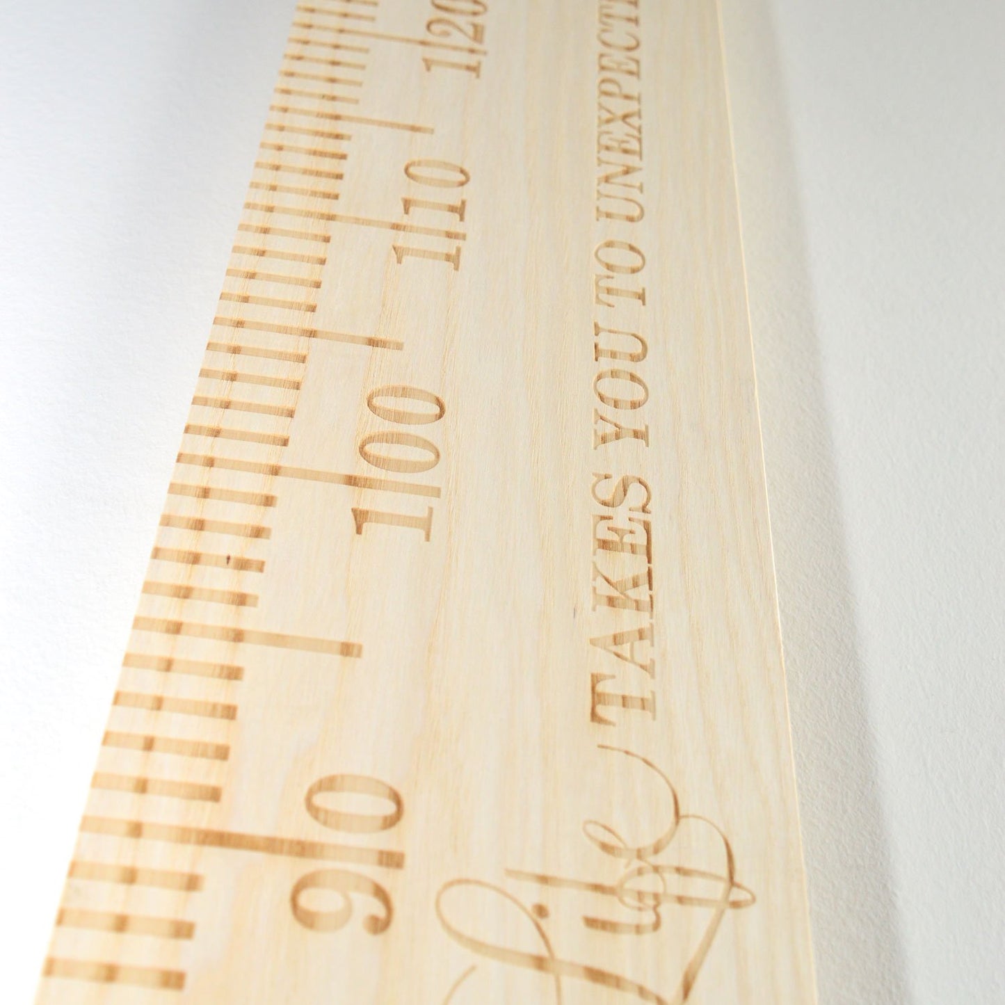 SlimJim PERSONALISED Wooden Ruler Height Chart Ash - Wildash London