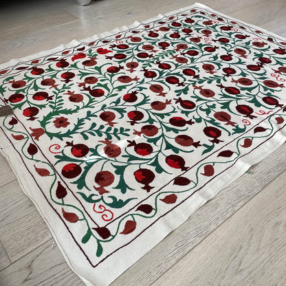 Uzbeki Suzani Hand Embroidered Textile Wall Hanging | Home Décor | Throw | 98cm x 130cm SUZ220518002 - Wildash London