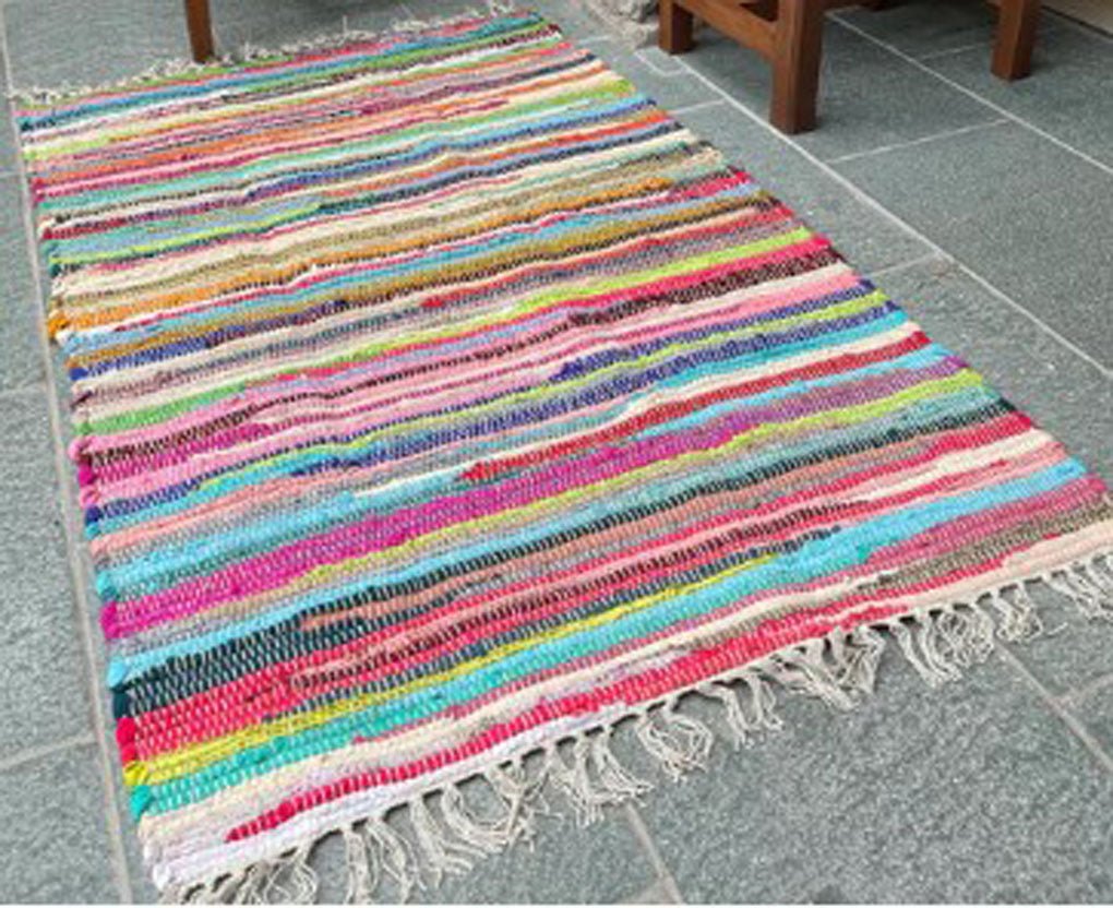 Wildash London | Shanti Rainbow Colour Rug | 100% Recycled Rug | Multi Colour - Wildash London