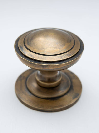 Solid Brass Centre Door Knob - 76mm: Antique Brass