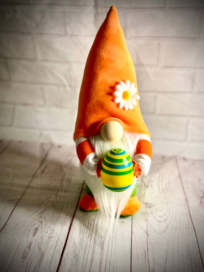 Handmade Easter Egg Nordic Gnome: Green