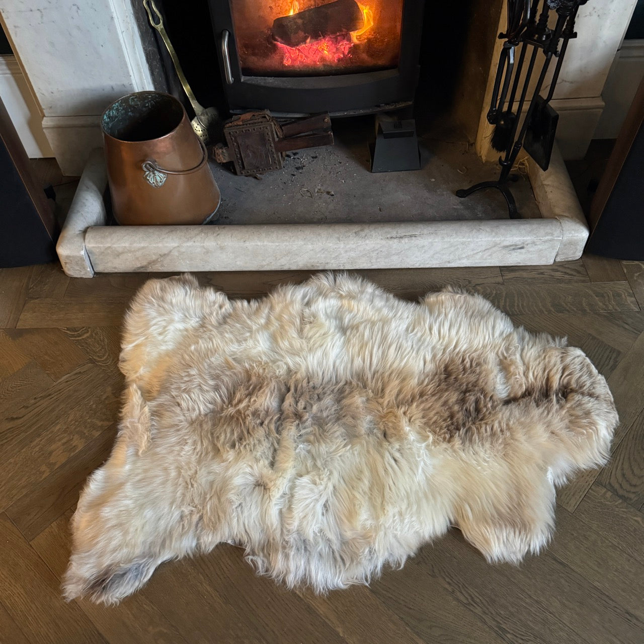 British Rare Breed Sheepskin Hide Unique Large 241127-07RB