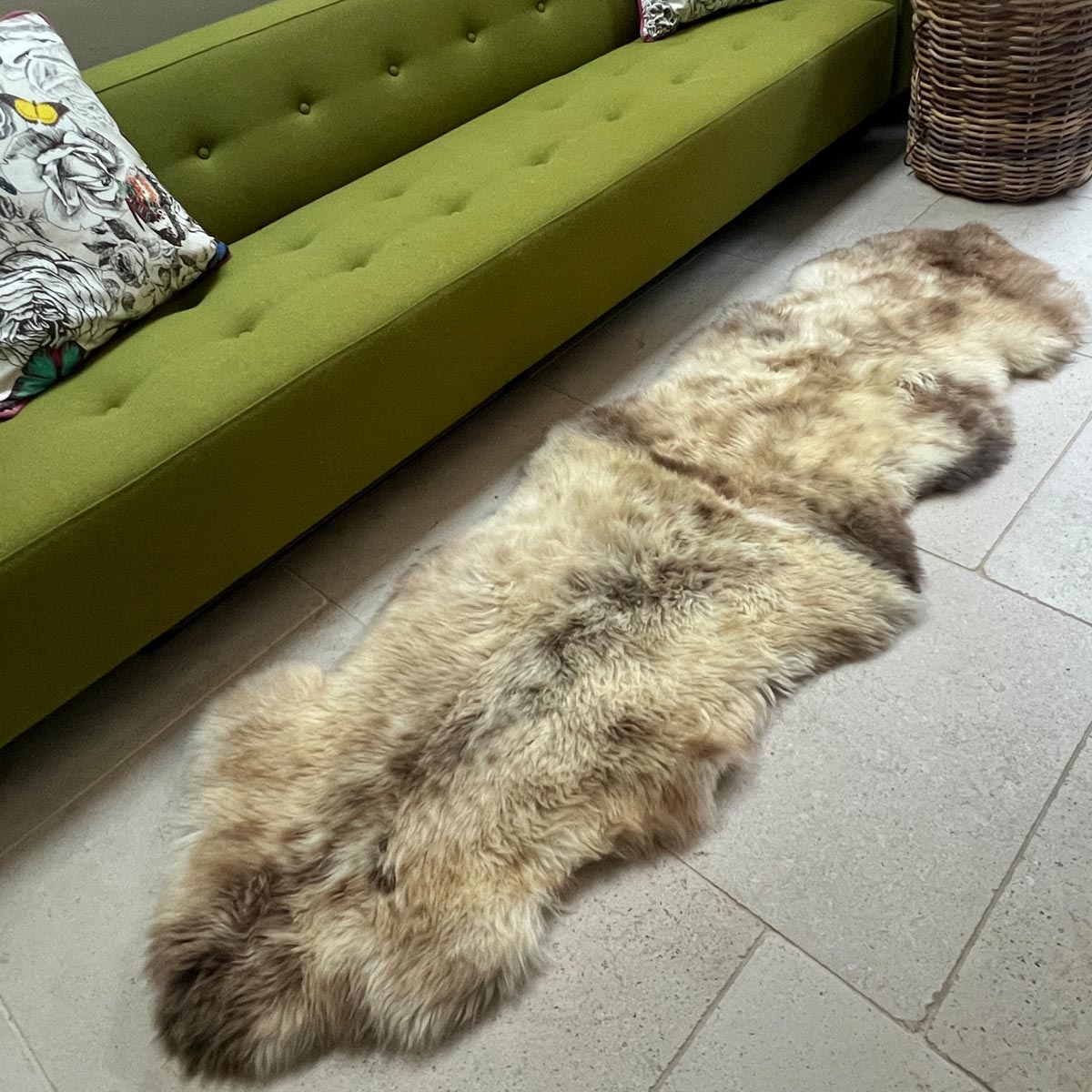 Rare Breed Champagne Mix British Sheepskin Fur Rug 100% Natural Runner ...