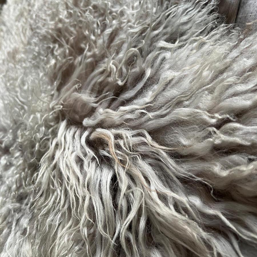 Icelandic Rare Breed Curly Sheepskin Hide Unique Large 231203IL03