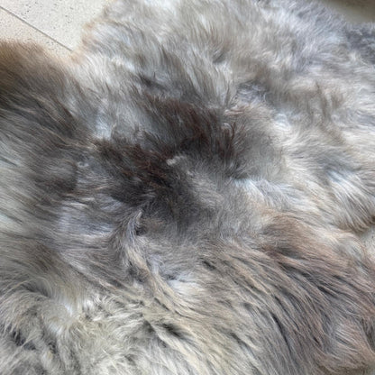 Large Rare Breed British Sheepskin – Frosted Steel Mist