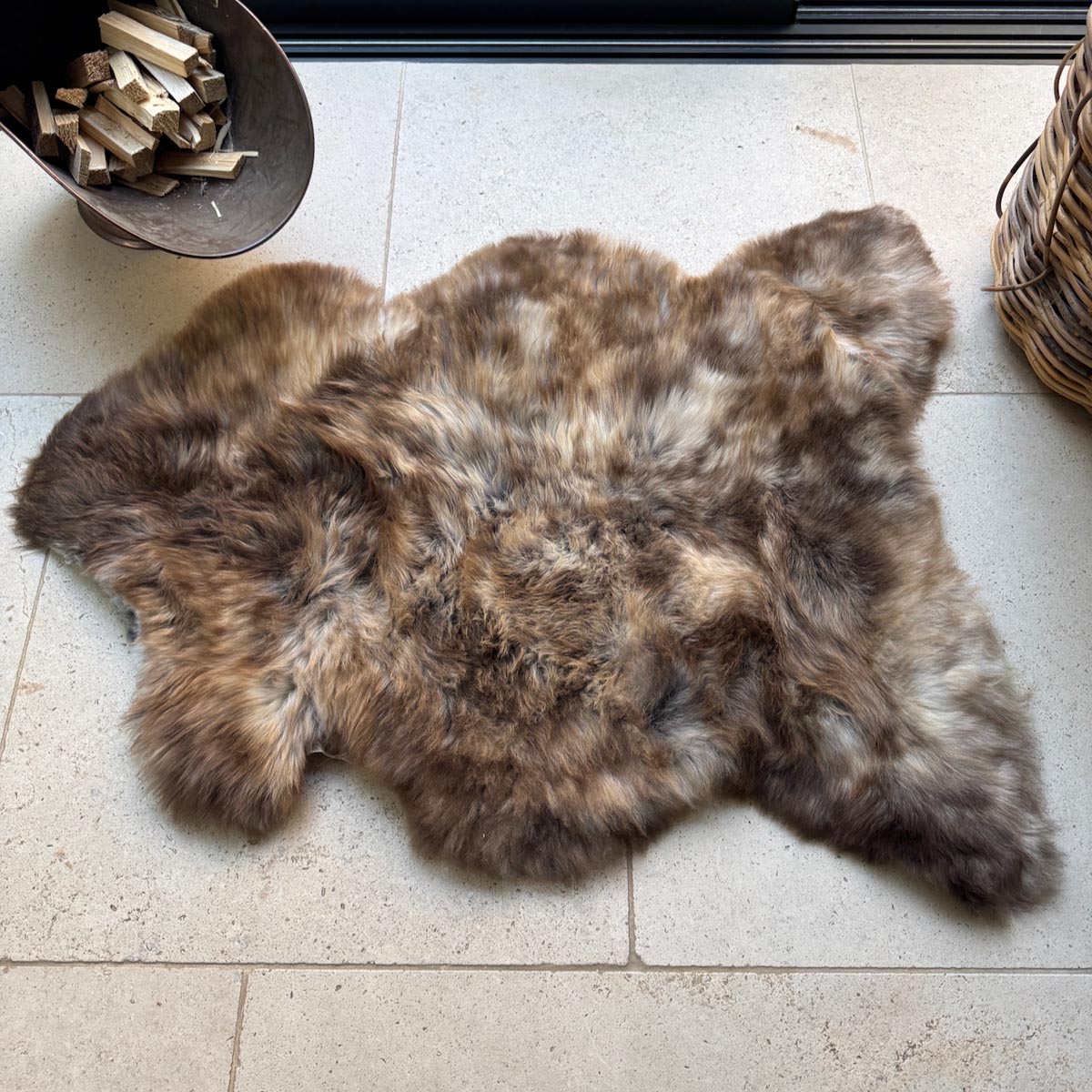 Britisches seltenes Schaffellfell, einzigartig, groß, 0602BRL02