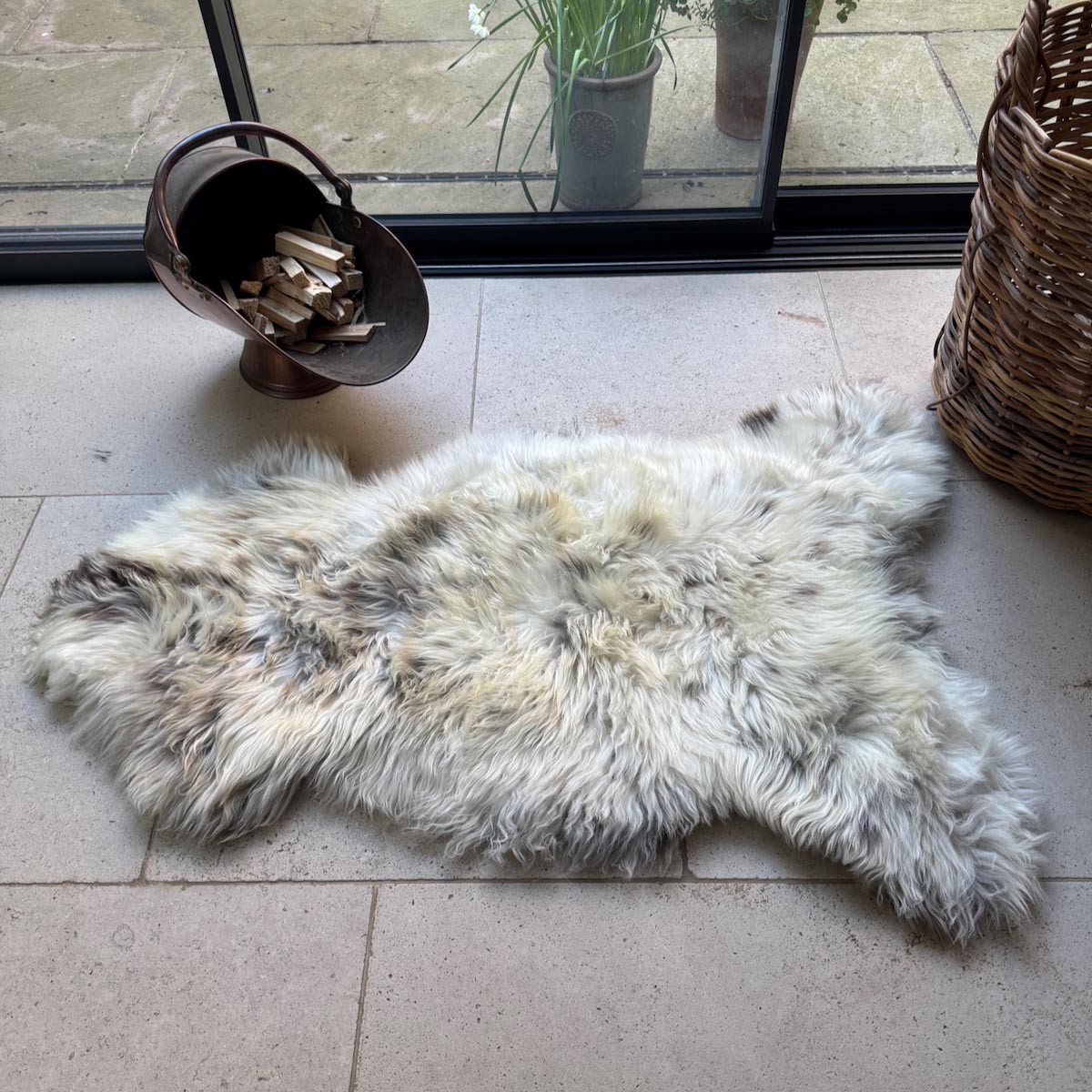 Britisches seltenes Schaffellfell, einzigartig, groß, 0602BRL02