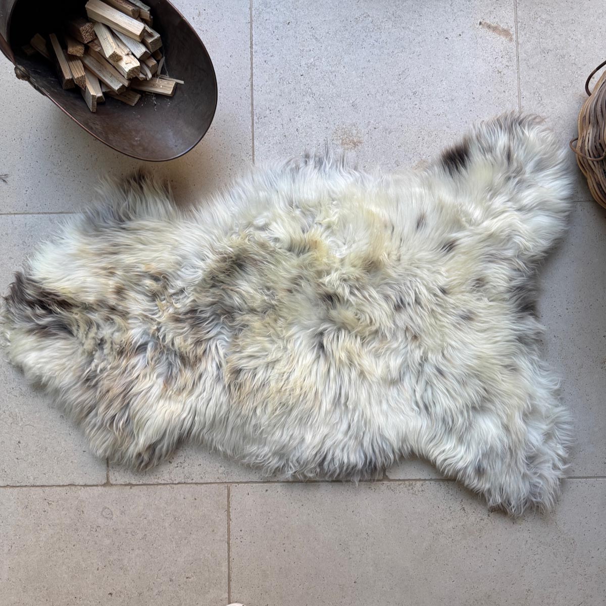 Britisches seltenes Schaffellfell, einzigartig, groß, 0602BRL02