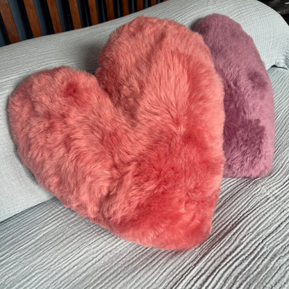 The Big Sweetheart Sheepskin Cushion ::: Coral Pink