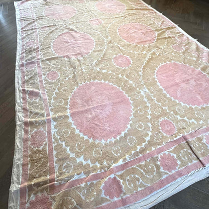 Ouzbeki Suzani Mur textile brodé à la main suspendu | Décoration intérieure | Coureur | 100 cm x 100 cm SUZ220518017