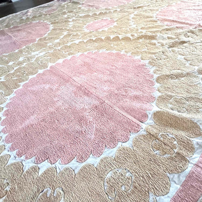 Ouzbeki Suzani Mur textile brodé à la main suspendu | Décoration intérieure | Coureur | 100 cm x 100 cm SUZ220518017