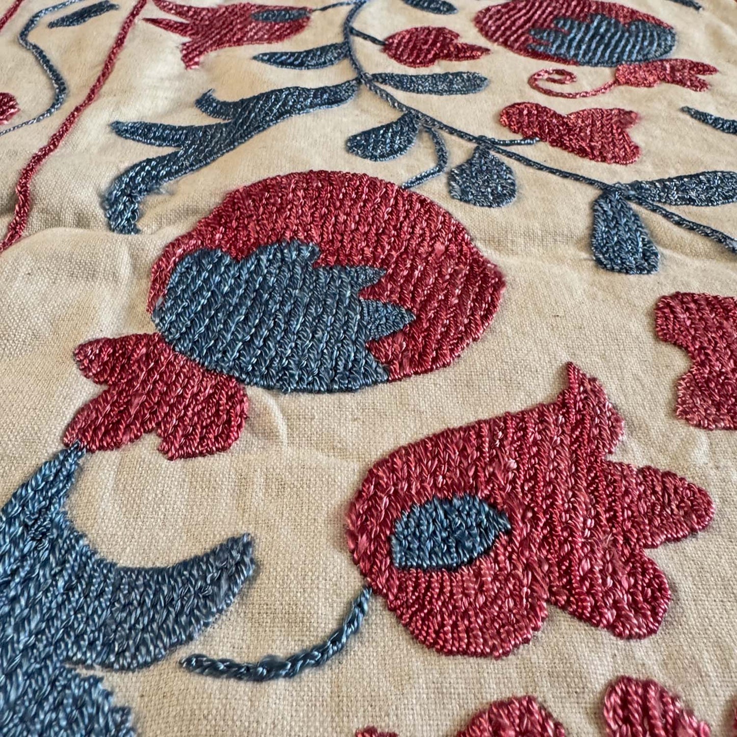 Ouzbeki Suzani Mur textile brodé à la main suspendu | Décoration intérieure | Coureur | 100 cm x 100 cm SUZ220518017