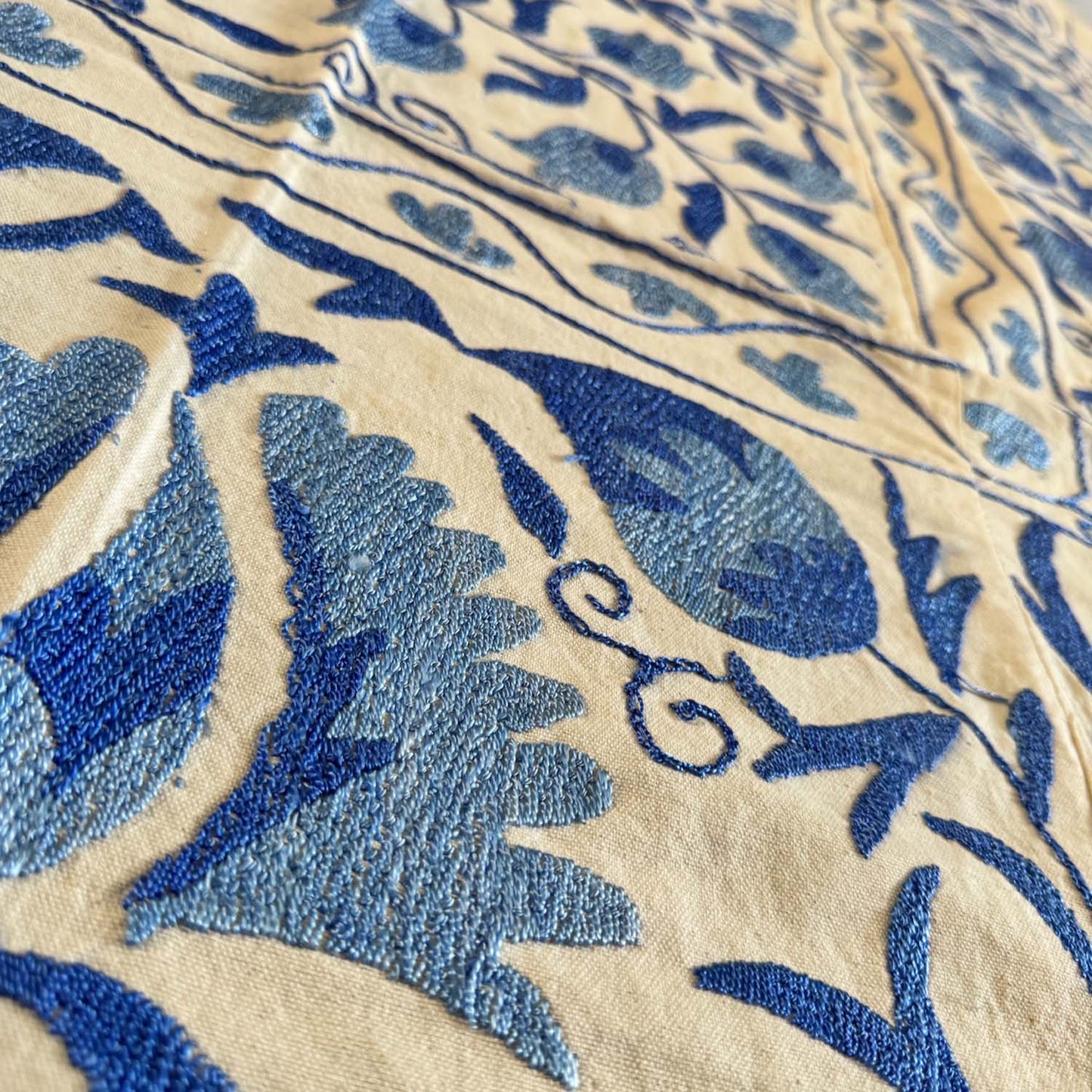 Ouzbeki Suzani Mur textile brodé à la main suspendu | Décoration intérieure | Coureur | 100 cm x 100 cm SUZ220518017