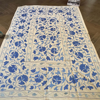 Ouzbeki Suzani Mur textile brodé à la main suspendu | Décoration intérieure | Coureur | 100 cm x 100 cm SUZ220518017