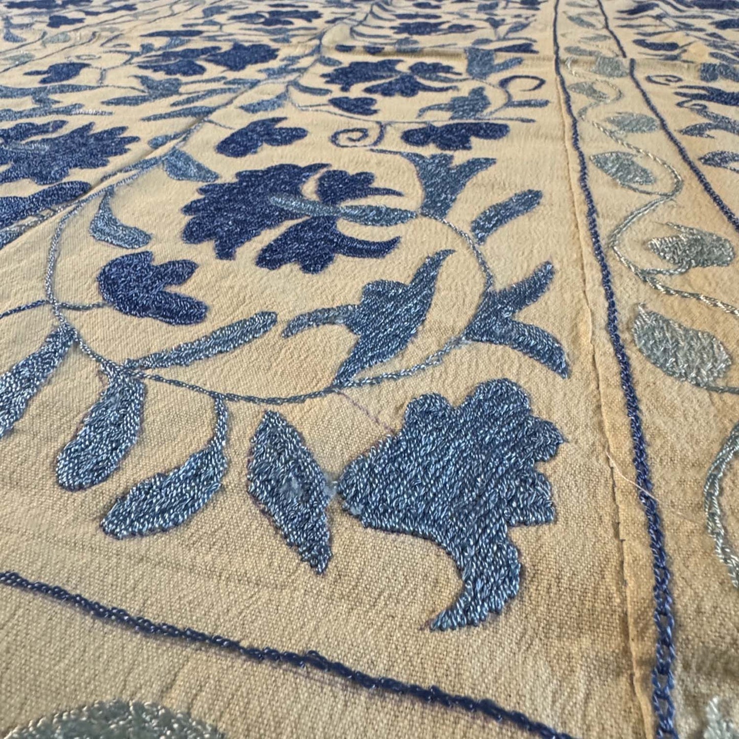 Ouzbeki Suzani Mur textile brodé à la main suspendu | Décoration intérieure | Coureur | 100 cm x 100 cm SUZ220518017