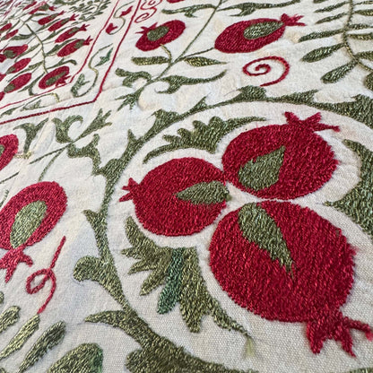 Ouzbeki Suzani Mur textile brodé à la main suspendu | Décoration intérieure | Coureur | 100 cm x 100 cm SUZ220518017