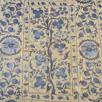 Ouzbeki Suzani Mur textile brodé à la main suspendu | Décoration intérieure | Coureur | 100 cm x 100 cm SUZ220518017