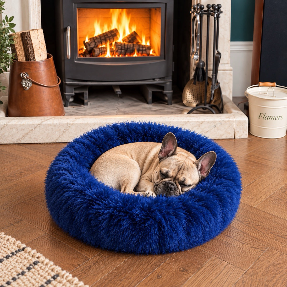British Sheepskin Round Pet Bed