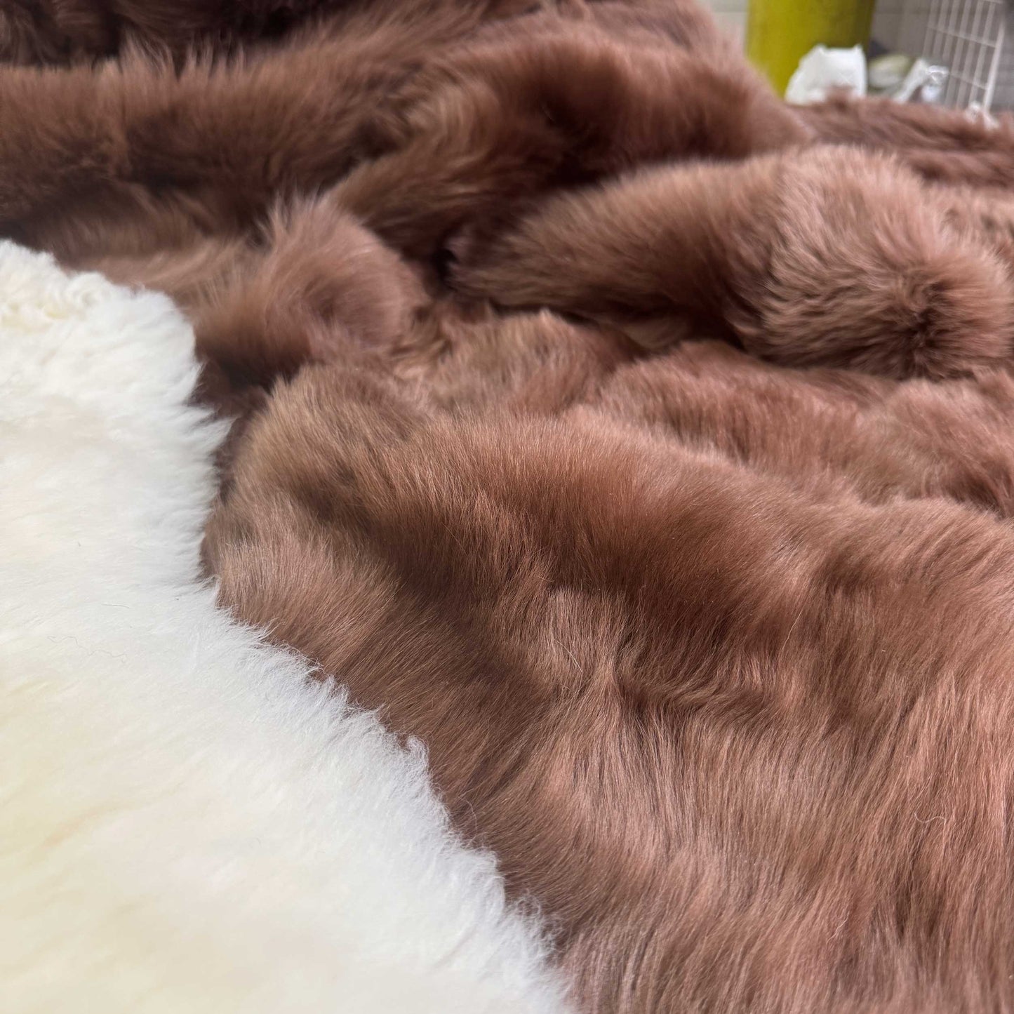 Rich Russet Chestnut Toscana Shearling Throw | Sheepskin Blanket | Rug | 200cm x 240cm | 250901TS