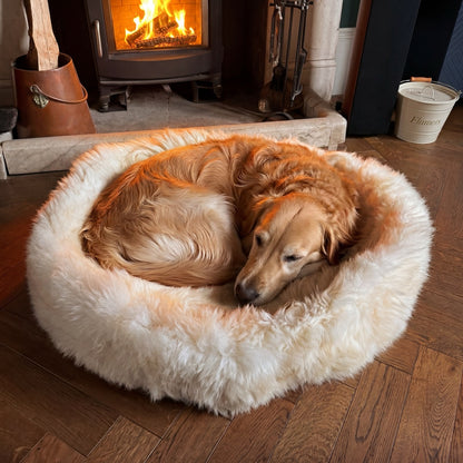 British Sheepskin Round Pet Bed