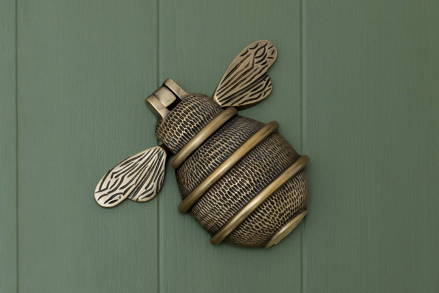 Solid Brass Queen Bee Door Knockers - Premium Size: Heritage