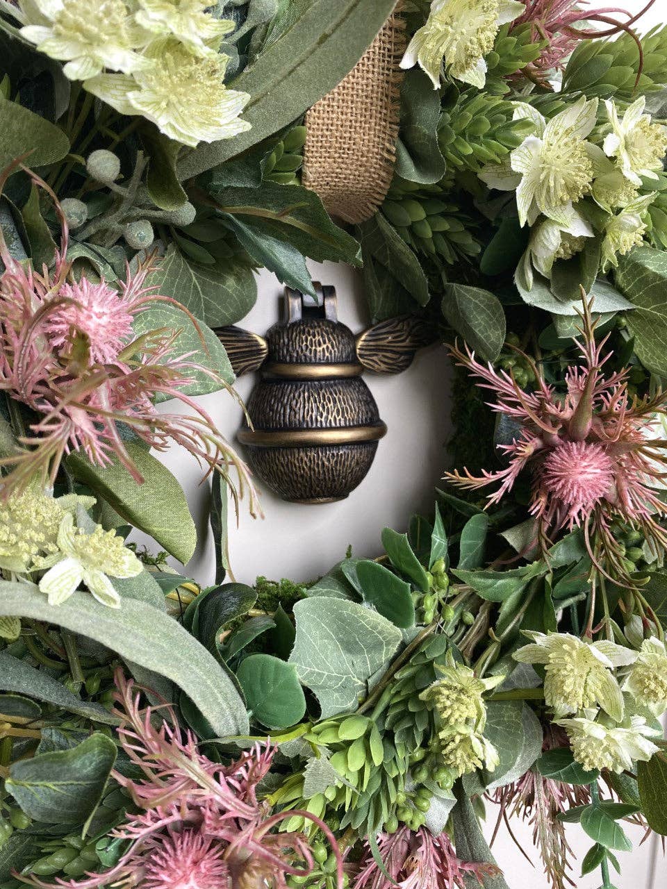 Brass Bumble Bee Door Knocker - Heritage Finish