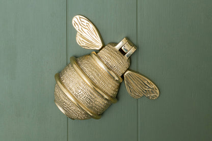 Solid Brass Queen Bee Door Knockers - Premium Size: Heritage