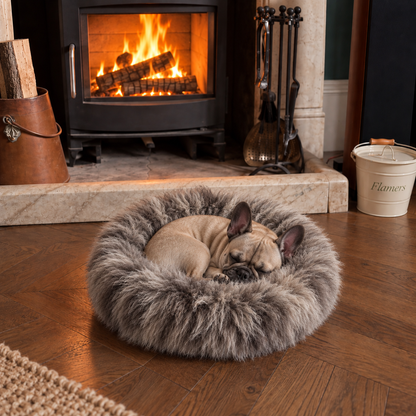 British Sheepskin Round Pet Bed