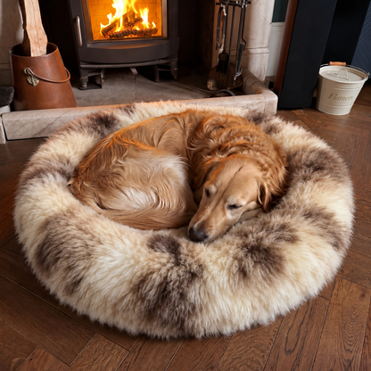 British Sheepskin Round Pet Bed