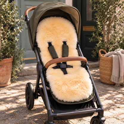 Baby-Schaffell-Kinderwageneinlage | Hypoallergen, pflanzlich gegerbt