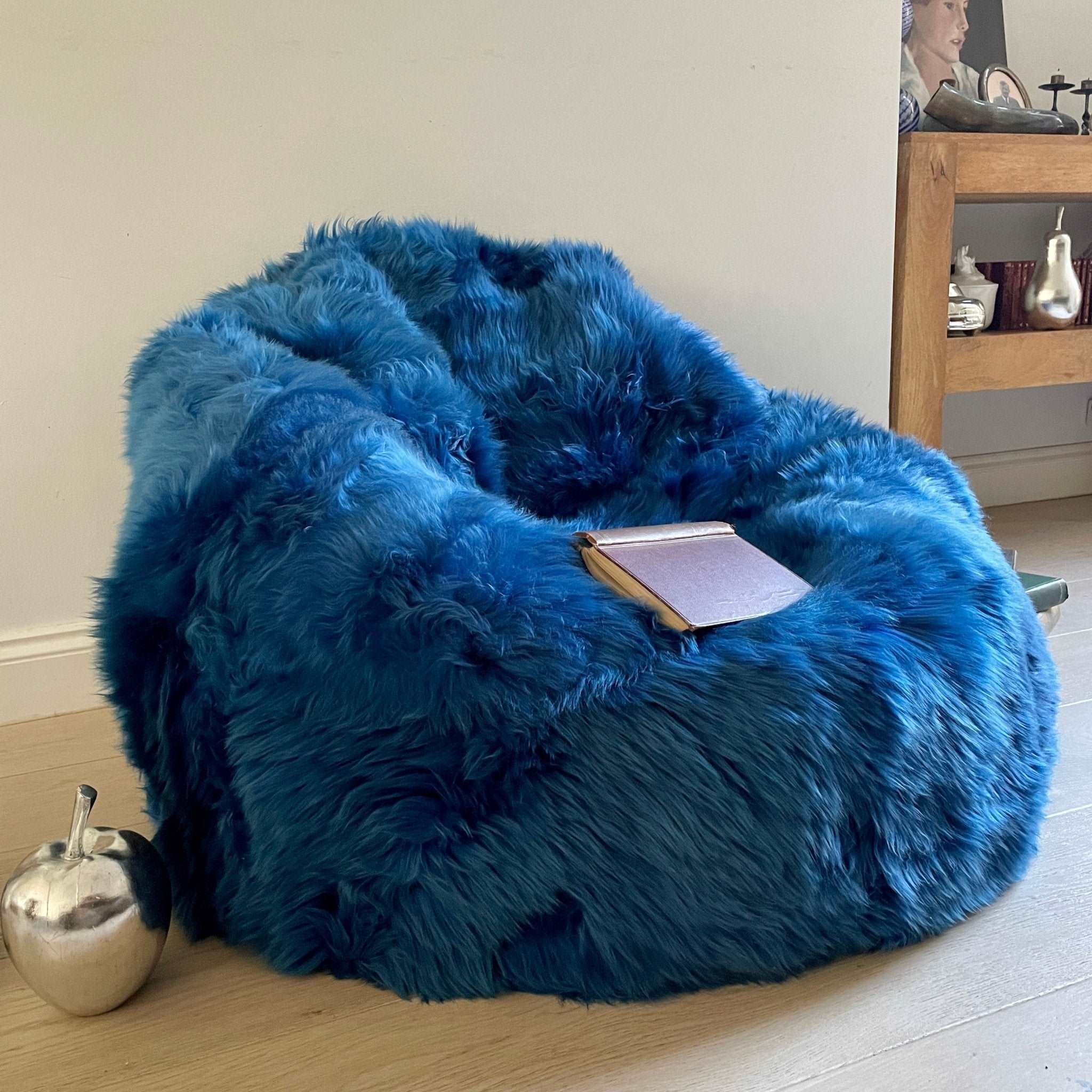 Large blue deals bean bag chair